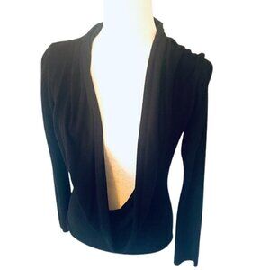 Black Long Sleeve Open Top Draped Women’s Size S